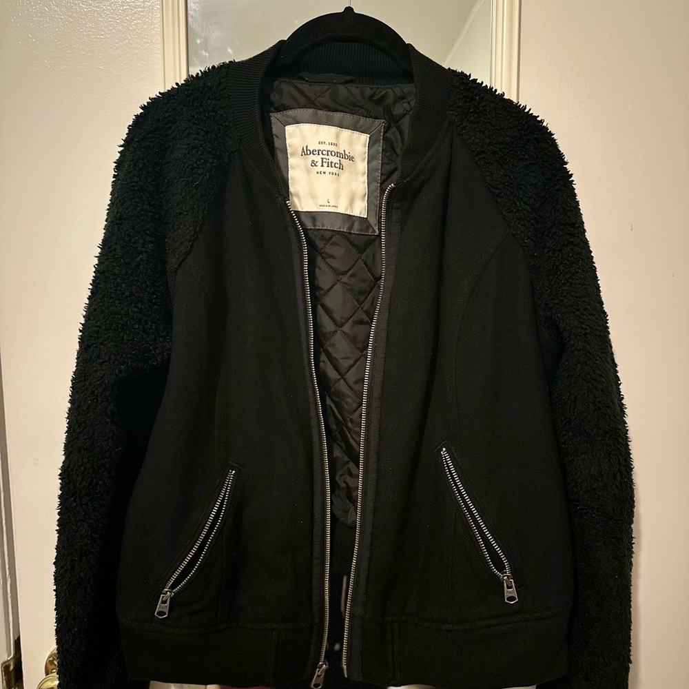 Abercrombie & Fitch Black Bomber Jacket